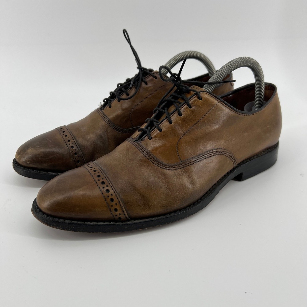 Allen Edmonds Fifth Avenue‎ Cap Toe Oxford Leather Dress Shoes Men 8 Brown